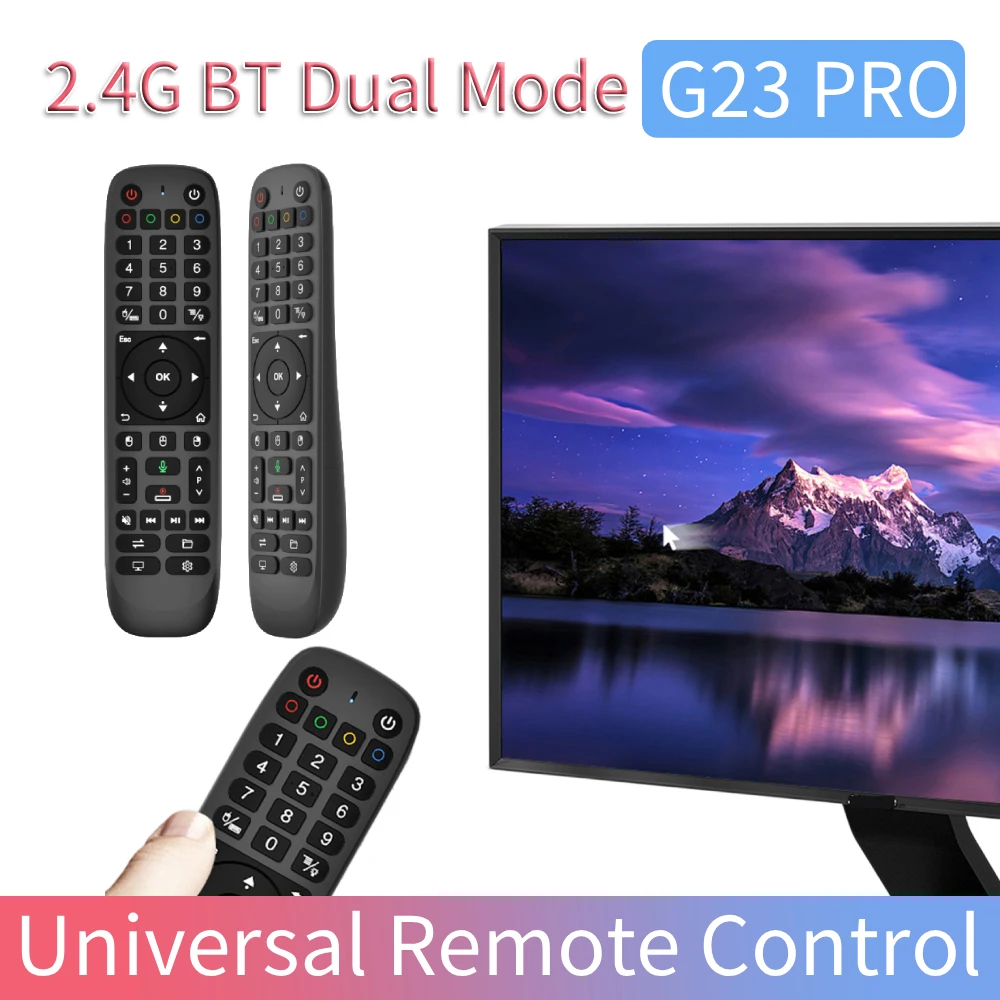 2.4G BT Dual Mode Backlit Remote Gyroscopic Sensing 44 Keys IR Learning RF Remote for Android TV Box Smart TV PC Projector