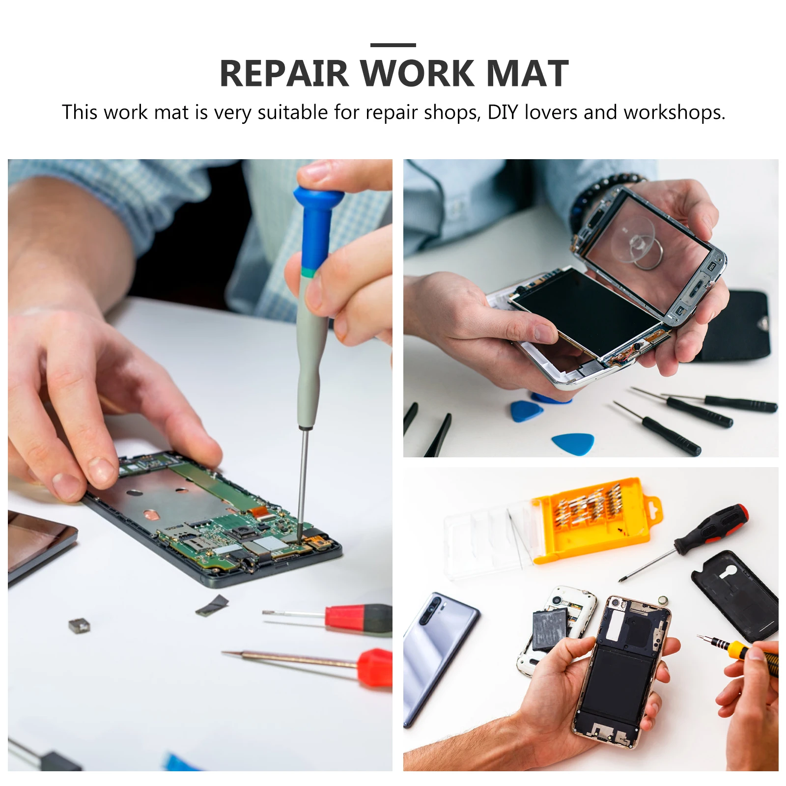 

Silicone Pad 1 Large Size Heat Resistant Work Mat for Electronics Repair Shop DIY Magnetic Storage Screw Parts