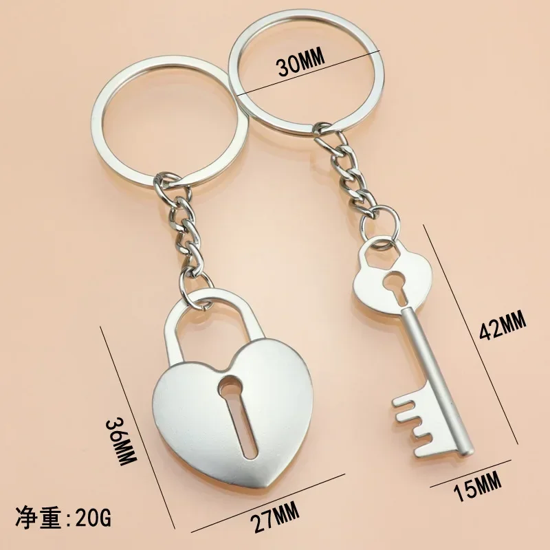 Metal Love Letter Couple Keychain Pendant Festival Souvenir Activity Small Gifts for Men and Women Keyrings