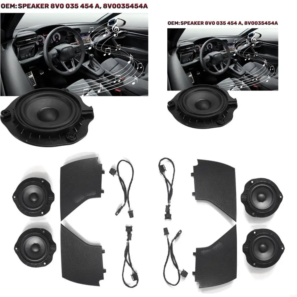 

High Conductivity Car Sound Grille Wire Assembly Midrange Speaker Shield Wiring System Replaces 8V0035454A for Vehicle H9EE