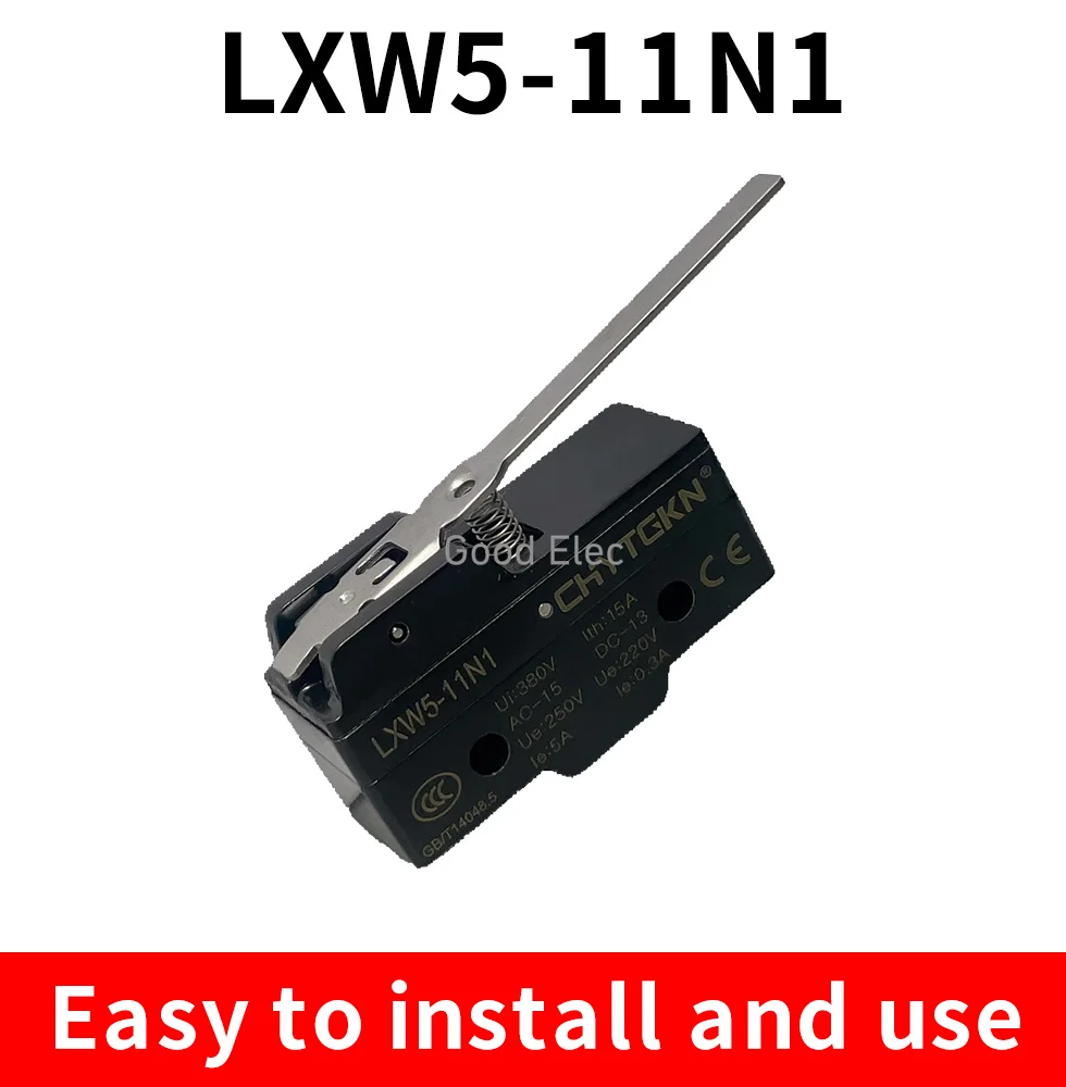 LXW5-11N1 Micro Limit Switch 1NO+1NC Long Hinge Lever Arm SPDT Snap Action Travel Switch