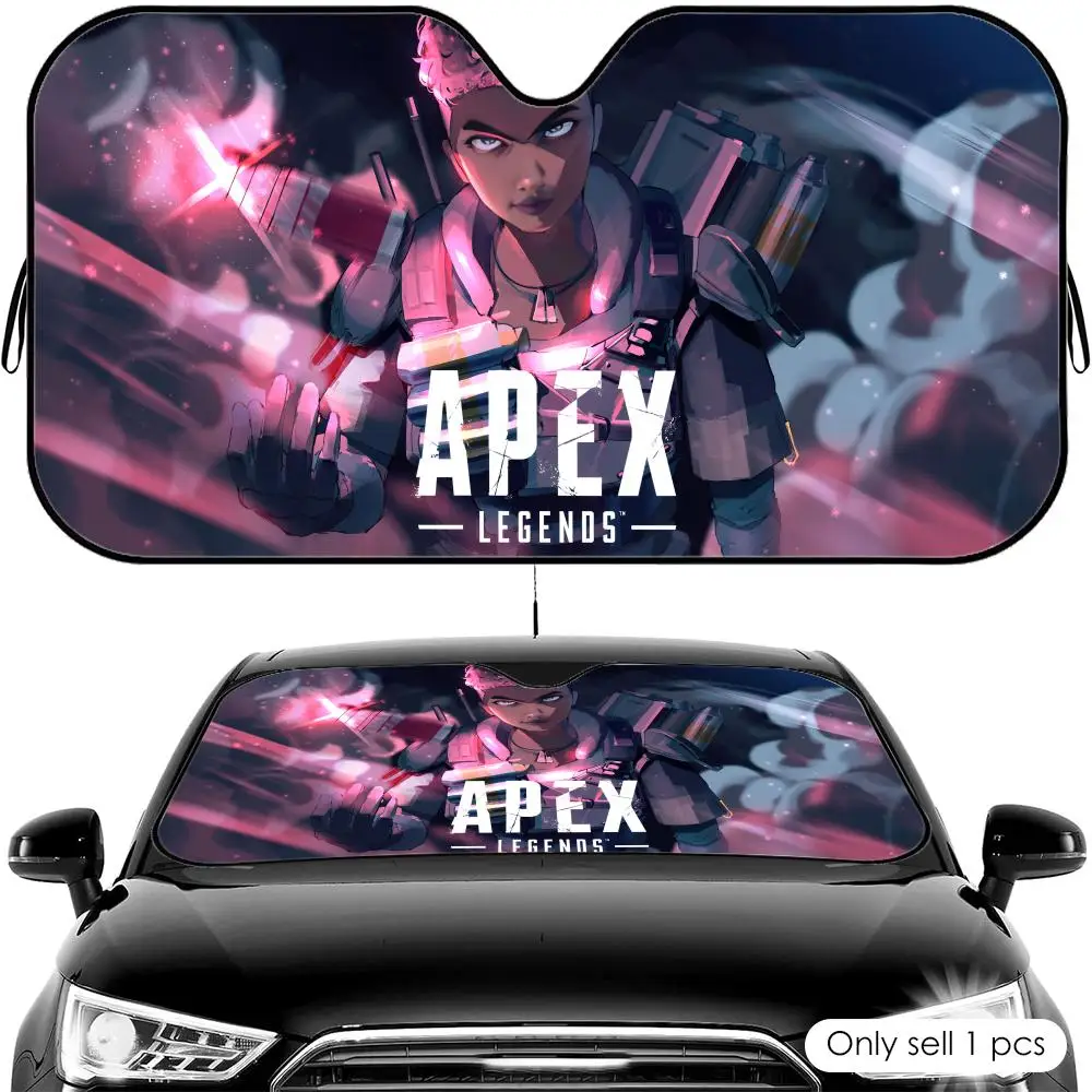 A-apex Legends Sun Visor Car Windshield Sun Shade UV Protection Heat Insulation Cover Universal  Sun Protector