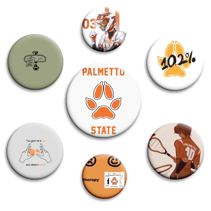 

The Foxhole Court Soft Button Pin Foxes Palmetto State Badge Handmade Brooch for Clothes Bag Decoration Jewelry Accessories Gift