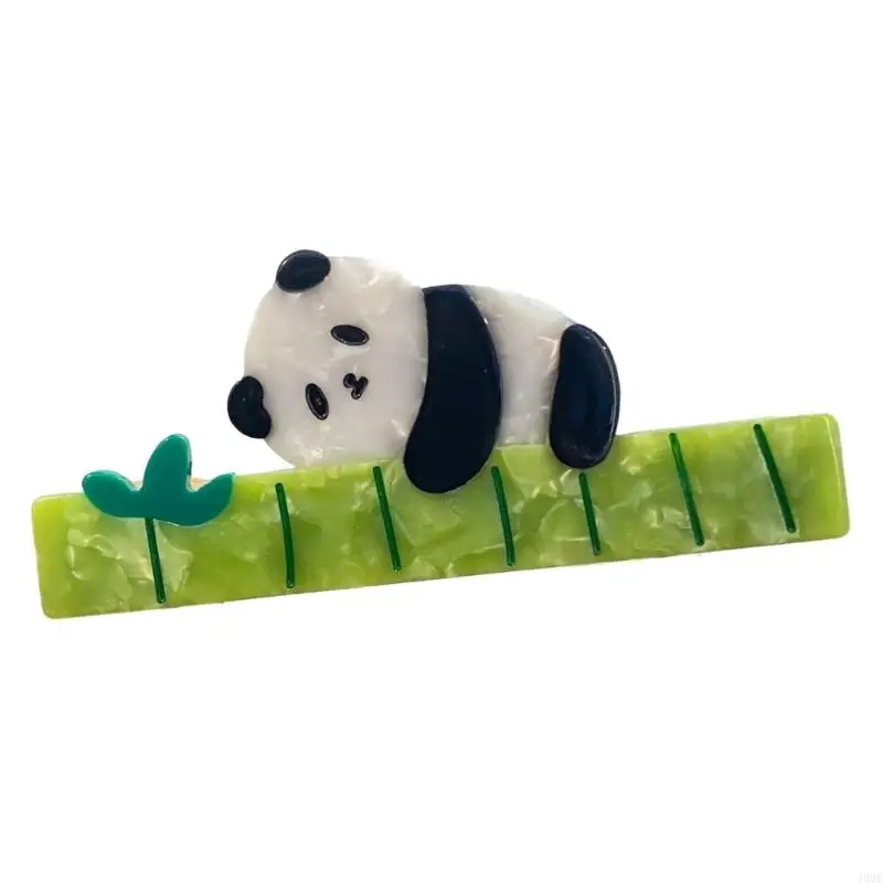 49MF Panda Tóc Claw Claw cho phụ nữ Cô gái đáng yêu Động vật Động vật CLIP CLIP BARRETTES CHO NÓ