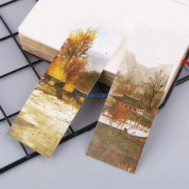 創造的な中国スタイルの紙のブックマークのためのG8TA30PCSペインティングカードレトロ美しい