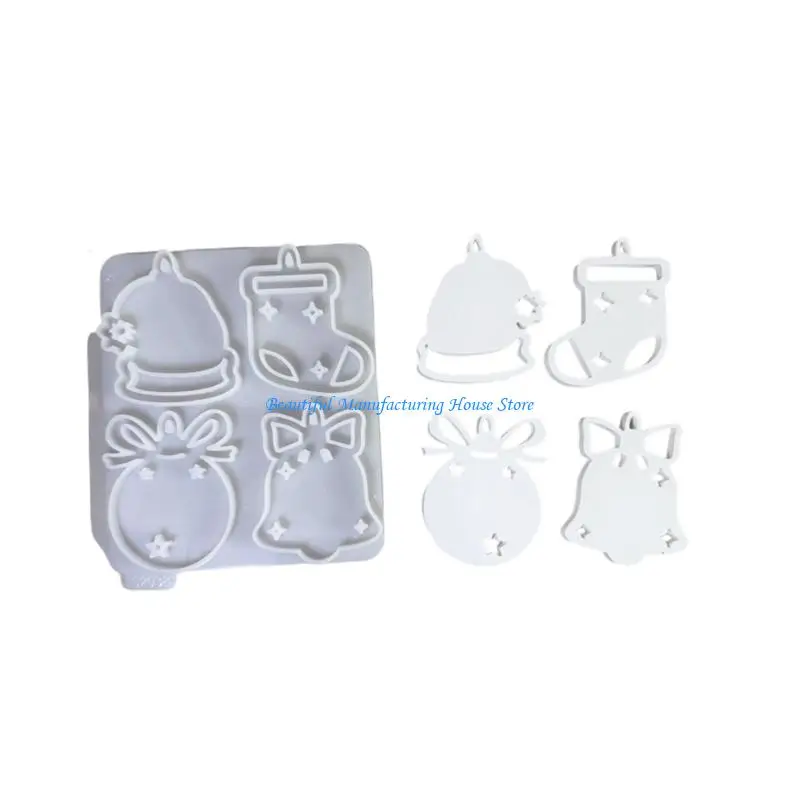 

E56A Silicone Figurines Molds Decorating Moulds Silicone Texture Christmas Themed for Crafts Party Supplies and Decorations