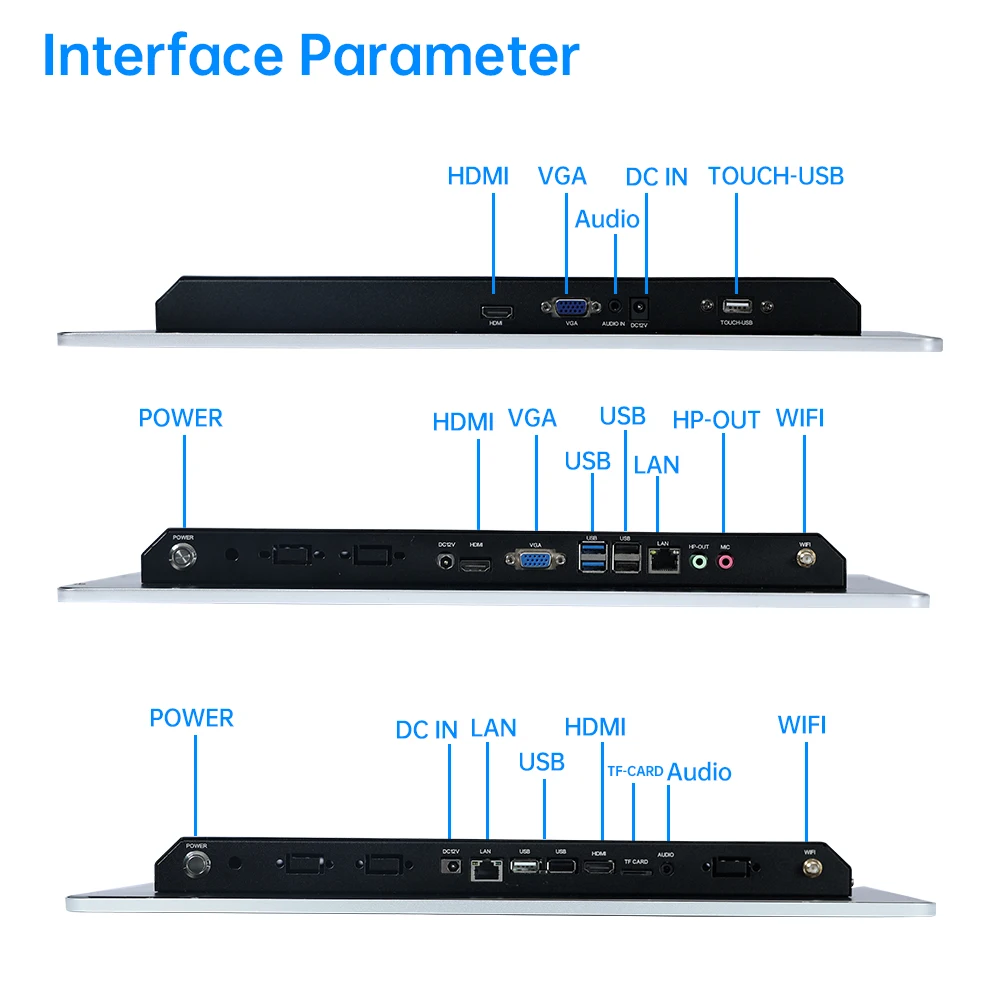 Panel táctil todo en uno de 15,6/17,3/18,5 pulgadas, Pc Industrial, Android 11, Ventana 10, Hdmi, montaje en pared, pantalla táctil, Monitor impermeable