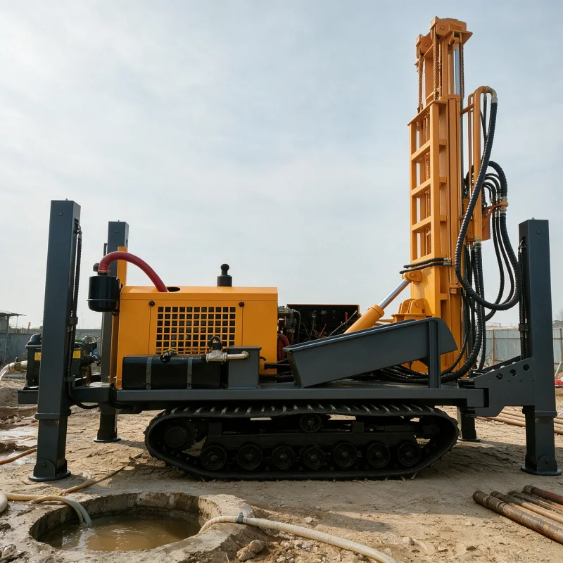 Customized Portable Wheeled Diesel DTH Pneumatic 180M 200M Flexible Mobility Fast Drilling Deep Water Well Drilling Rig