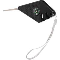 Mini Outdoor Knife Sharpener Compass Portable Fishing Hook Sharpener Black Fine File Grinding Tool for Sea Tackle Diamond
