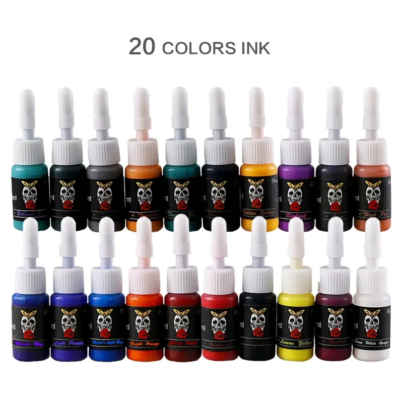 Professional Tattoo Pigment Ink Kits para Body Art, Micropigmentation planta Natural, cor permanente, 5ml