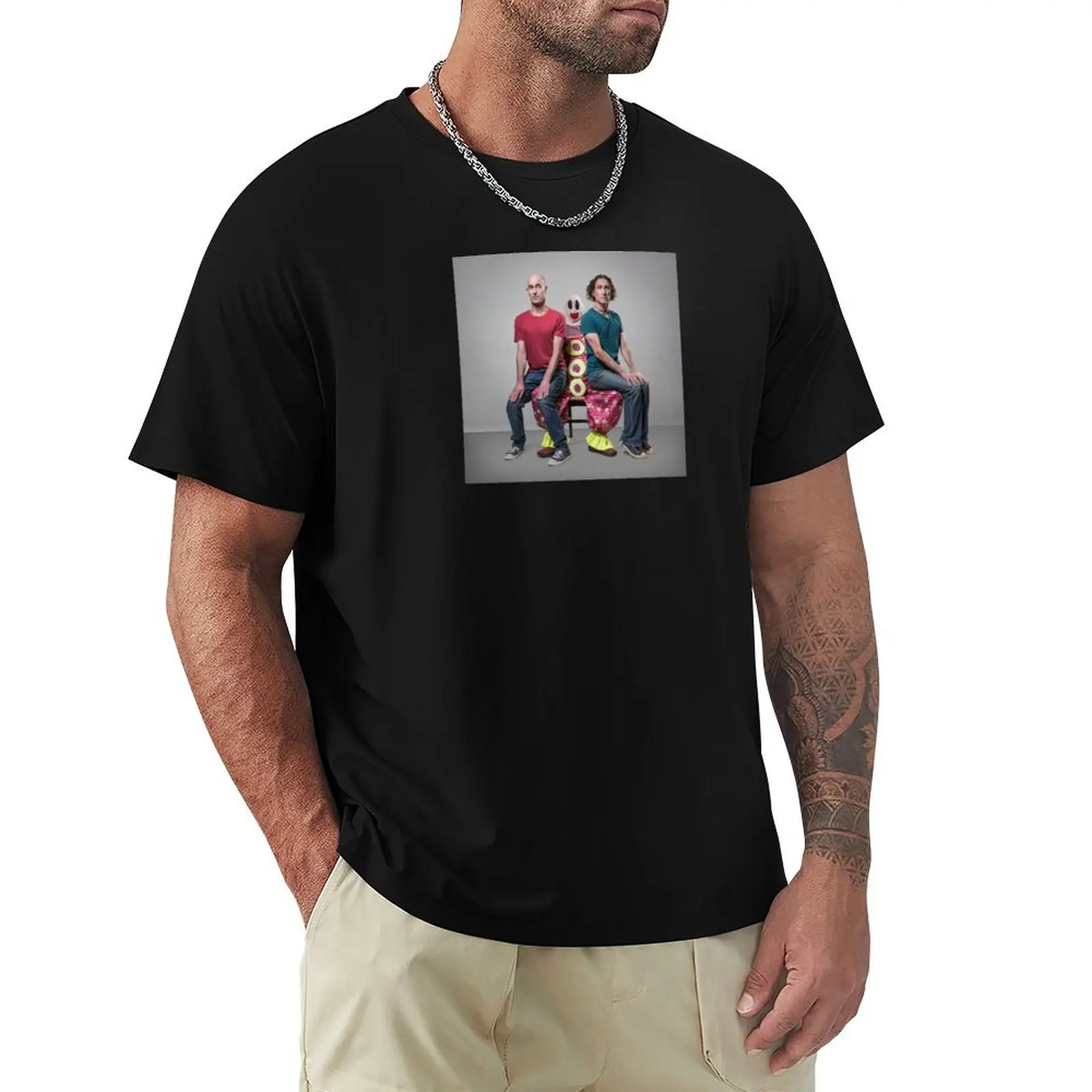 

The Umbilical Brothers Sitting Photo T-Shirt tops Luxury man t shirts for men