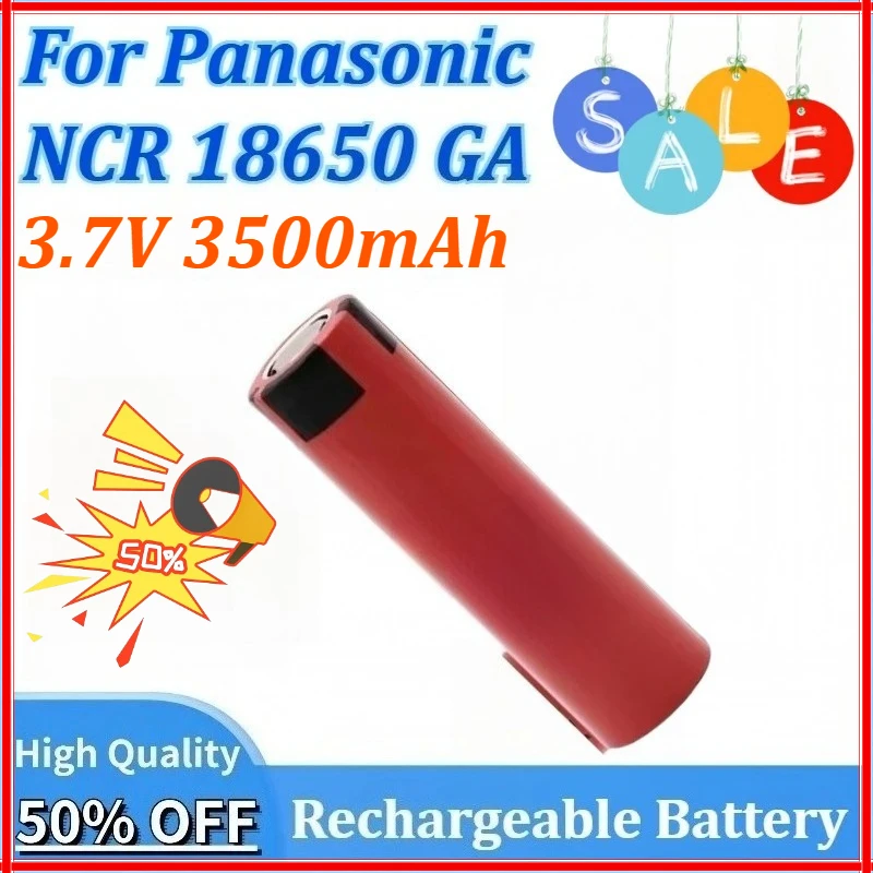 

Newly Upgraded for Panasonic NCR 18650 GA 3.7V 3500mAh 18650 Lithium Rechargeable Flashlight High-Capacity Battery
