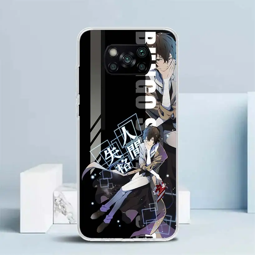 Anime Bungo Stray Dogs Soft Cover for Xiaomi Poco X5 Pro X4 Gt X3 Nfc M5S Print Phone Case M4 M3 M2 F3 F2 F1 Mi Note 10 Lite Coq