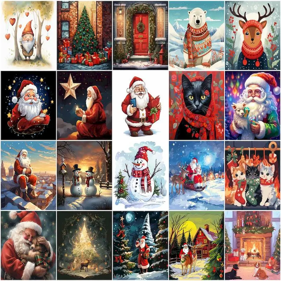 

GATYZTORY Paint By Number Adult Kit Christmas gift Drawing Brushes Arts Crafts Art Supplies Handicraft On Canvas Decoration Home