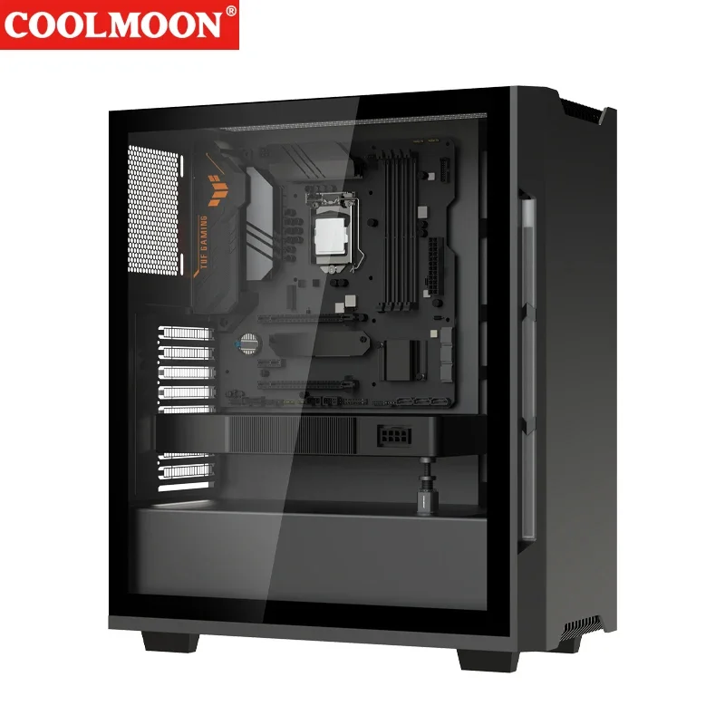 COOLMOON Suporte de placa gráfica espiral telescópica com base magnética para chassi ATX M ATX ITX