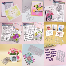 Alinacutle Metal Cutting Die Cut Etched Die Clear Stamps For Scrapbooking Album Junk Journal Handmade Card