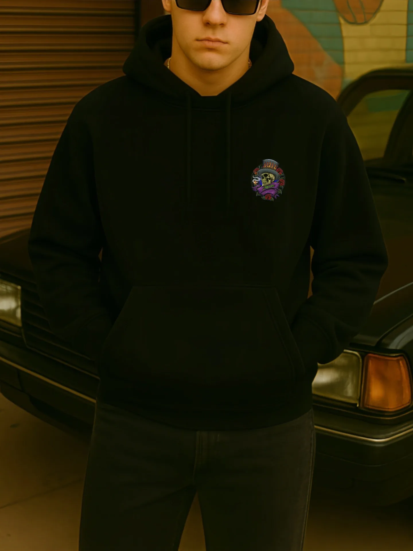 هوديي برسومات جرافيك للرجال، طباعة حروف، نمط ملابس الشارع، مزيج القطن، للشباب، للارتداء اليومي #3