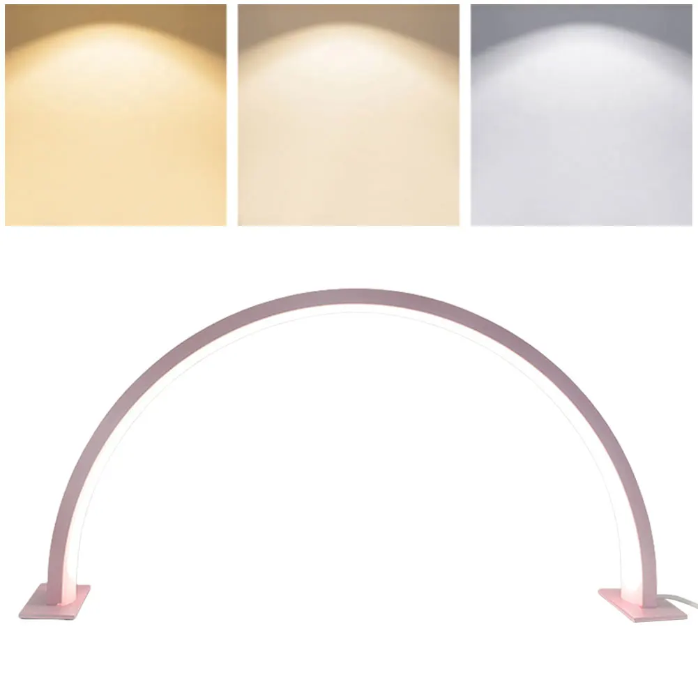 Полумесяц светильник для стола для ногтей с 3-мя цветовыми режимами U-образный заполняющий светильник Регулируемая светодиодная лампа для ногтей для маникюрного салона Инструменты для красоты