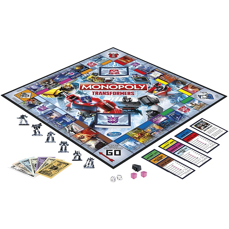 Original Hasbro Gaming Monopoly Transformers Board Games for Kids Family Games for Party Educational Table Game Kids Toy Gifts