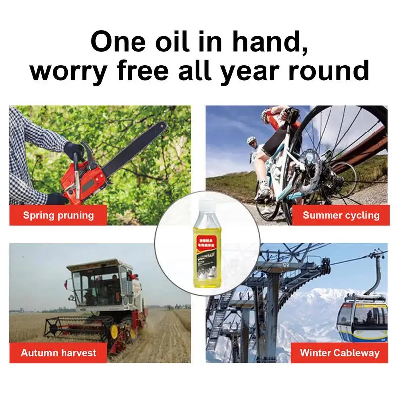 Chain Saw Oil 100ml Noise Reduction Motorcycle Chain Lubricant Garden Hedge Trimmers Mowers Rustproof Protection lubricating oil