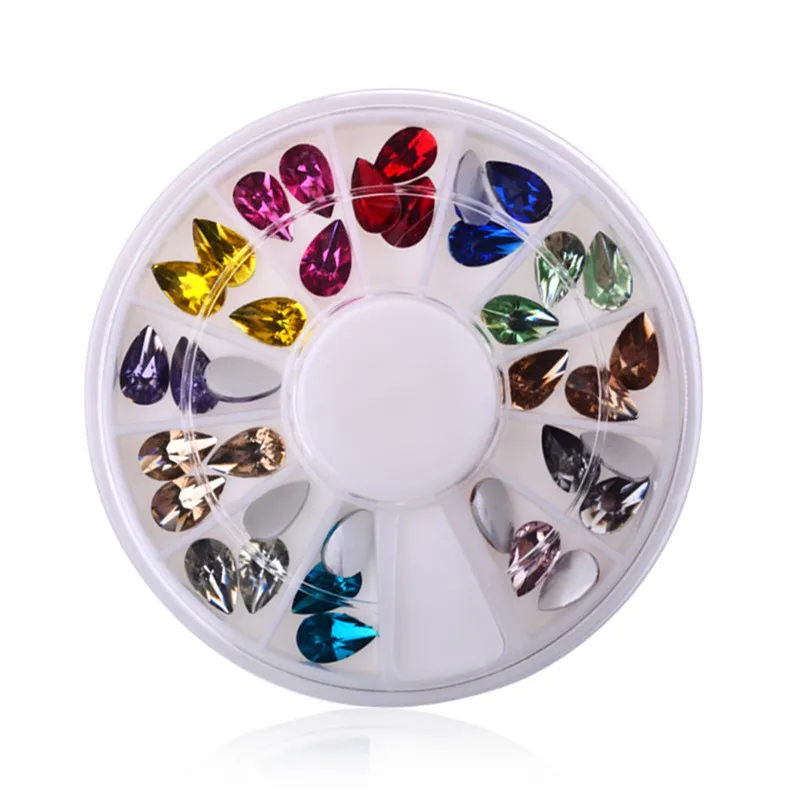 DIY 2mm 3mm Mix Color Pearls Nail Glitter Nail Rhinestones Wheel Nail Art Decorations Makeup Tools