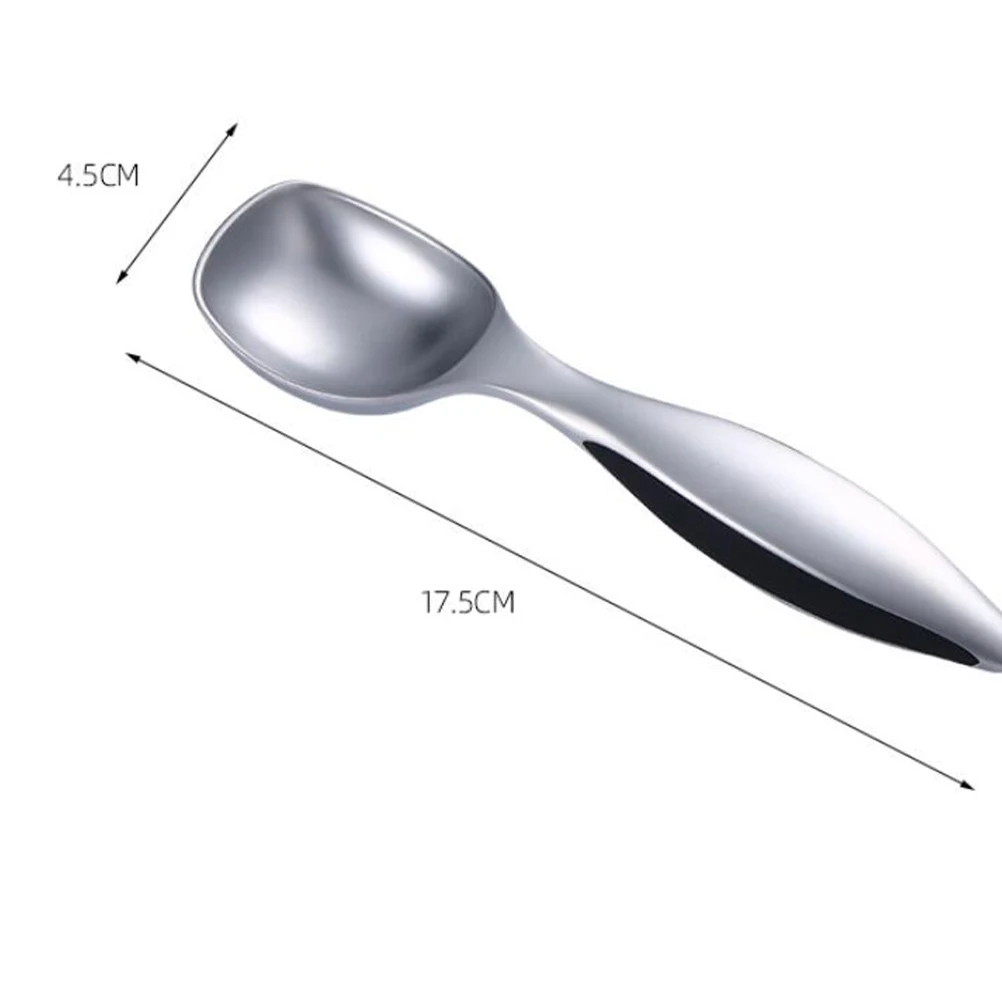 

Creative Ice Cream Scoop Dessert Spoon Thick Zinc Alloy Non Rust Corrode Bend Ergonomic H Labor Saving Grip Fruit Salad