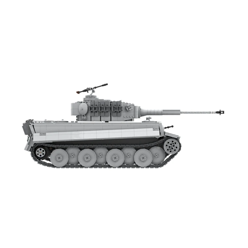 

WW2 Гусеничный бронеавтомобиль в масштабе 1/16, Германия, тигр I Ausf E, тяжелый танк MOC, набор строительных блоков, сборная модель, кирпичи, игрушки