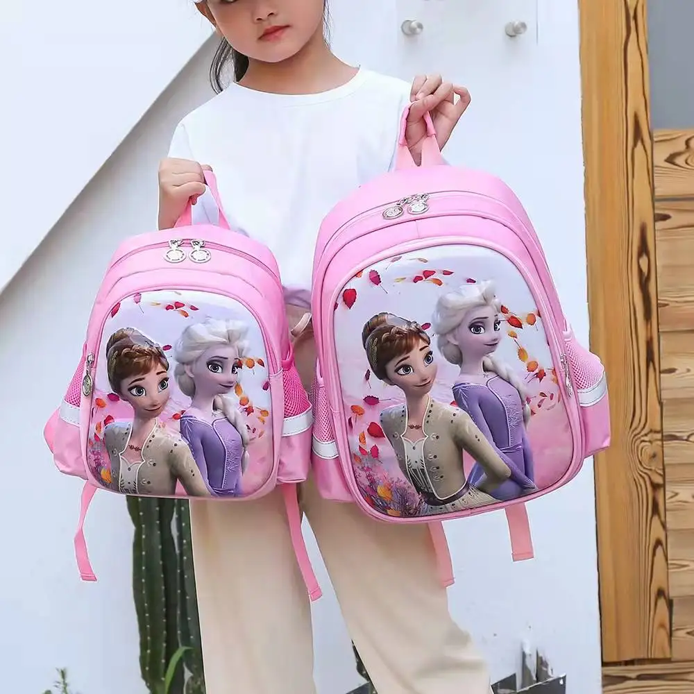 2022 Frozen Kindergarten Bag For Girls Elsa Anna Primary Student Shoulder Orthopedic Backpack Large Capacity Kids Birthday Gifts