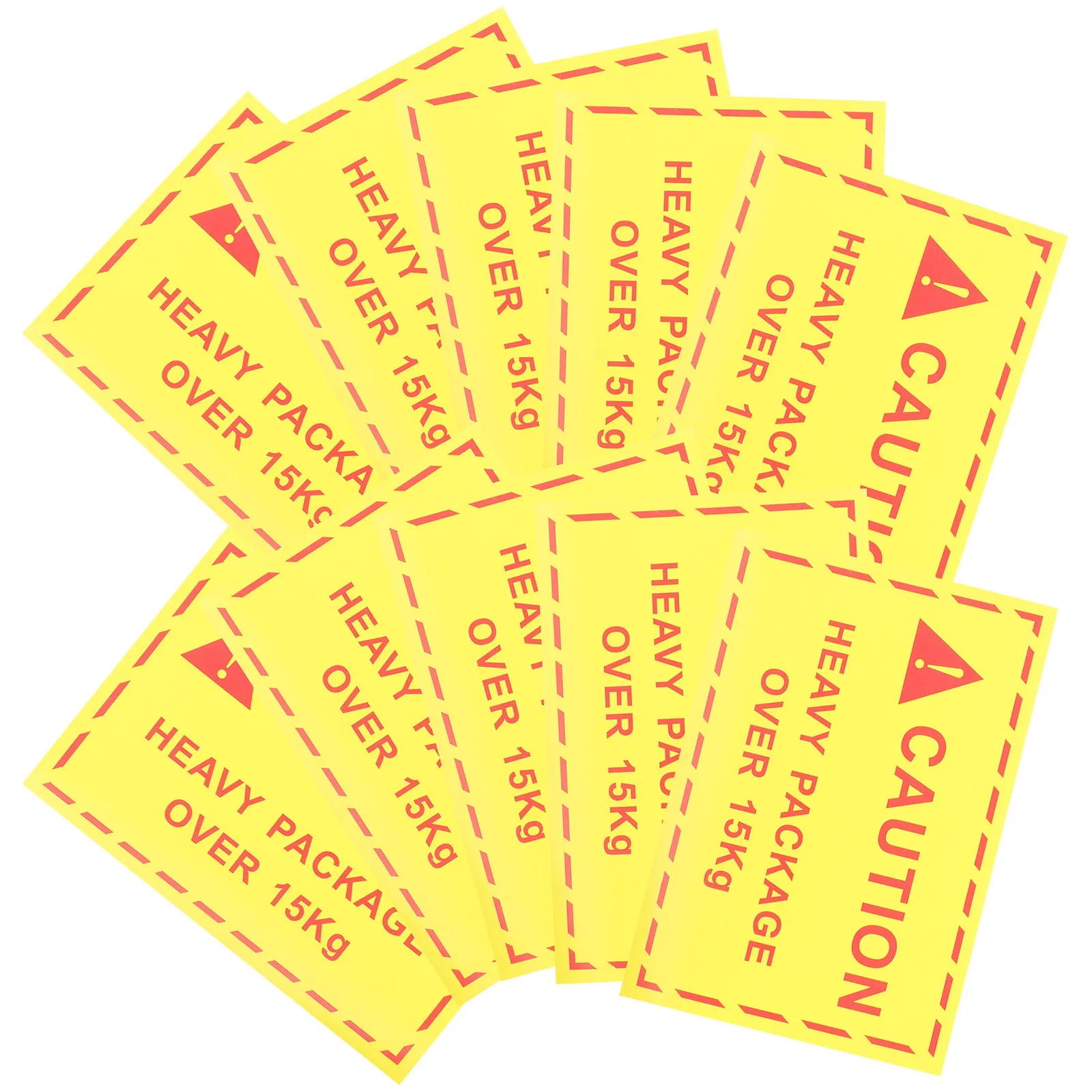 

100Pcs Heavy Object Warning Stickers Adhesive Shipping Labels Logistics Safety Operation Warning Decals for Packaging and