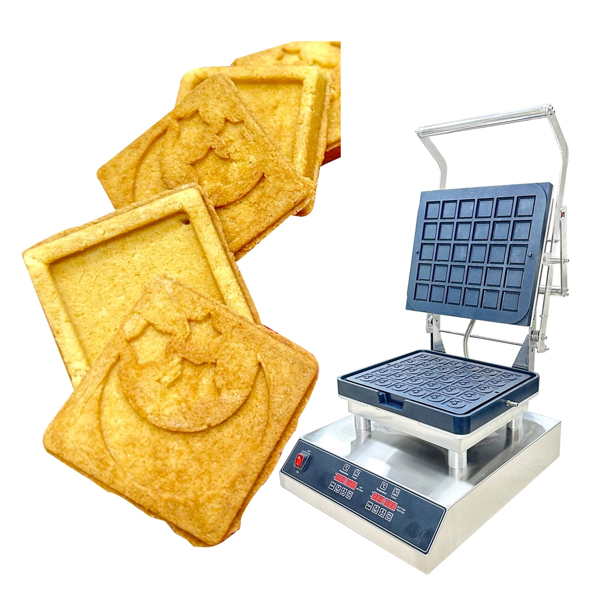 

Moon-Star Shape Pie Making Machine Biscuit Pressing Forming Machine Korean Style Custom Make
