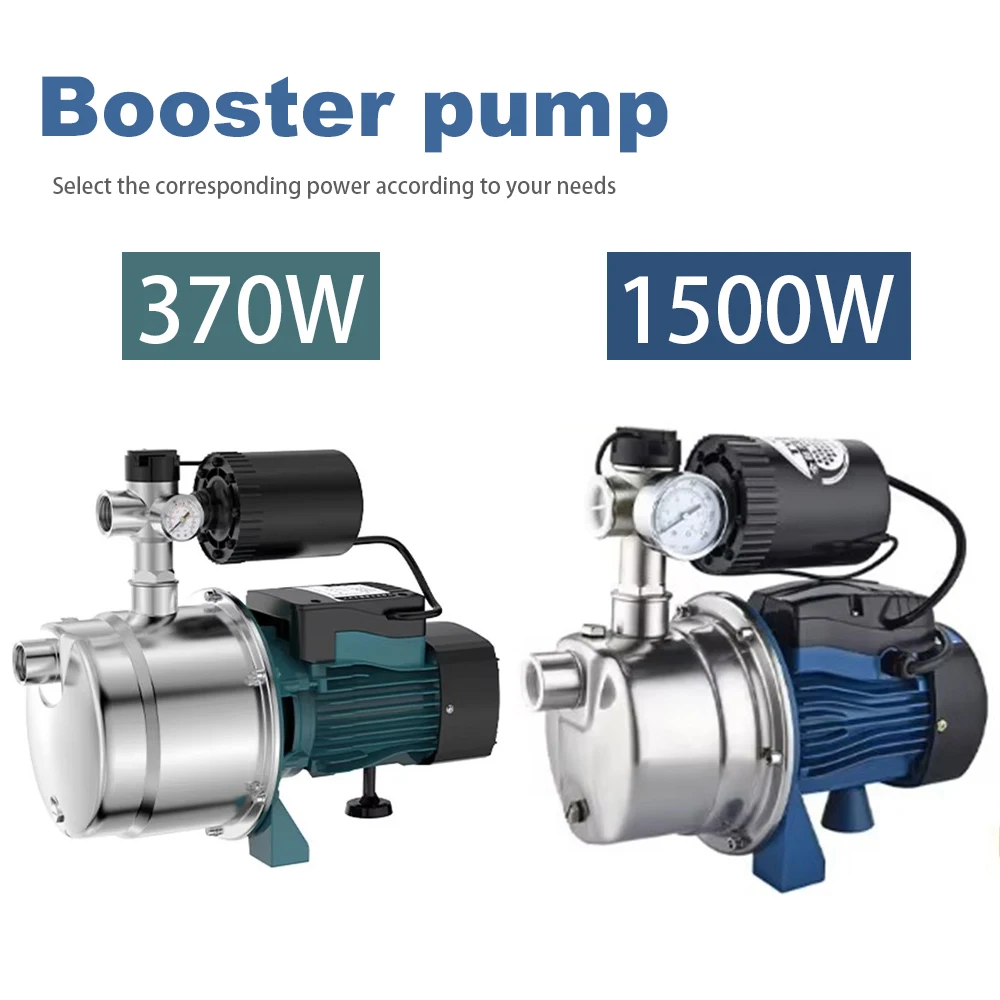 

Stainless Steel Self-Priming Pump 370W/1500W Household Fully Automatic Water Pump Silent Tap Water Booster Pump