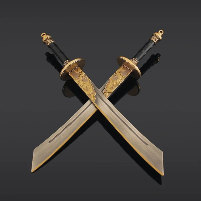 22cm novo vários armas de jogo modelo periférico inacvalado faca dupla liga modelo coleção ornamento artesanato presente aniversário brinquedo menino