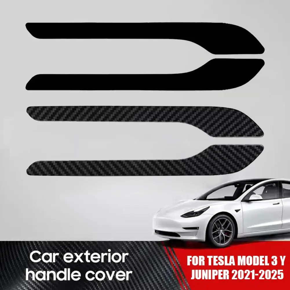 

For Tesla Y Juniper 2021-2025 Car Door Handle Protector Handle Cover Sticker Door Anti-scratch Wrap Stickers V8b0