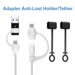 Silicone Anti Lost Cover Protections Sleeve Cable Converter Holder Strap Tether for Various Charging Adapters and Charging Cable