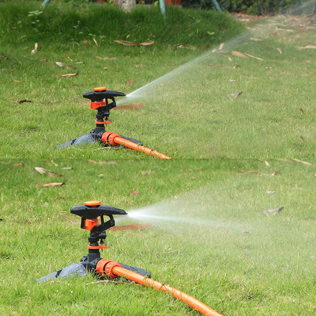 Automatische Düse mit orangefarbener Grad, orangefarbene automatische Bewässerung, einfach zu effizient, großer Rasensprinkler-Schlauch, Gradbereich