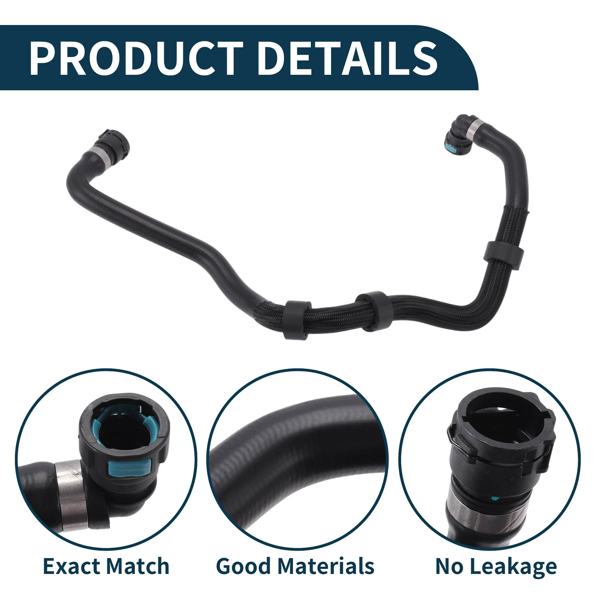 

UXCELL шланг радиатора, шланг нагревателя No LR094121 для Land Rover Discovery Sport 2018-2020, пластиковая труба для теплой воды, черный, 1 шт.