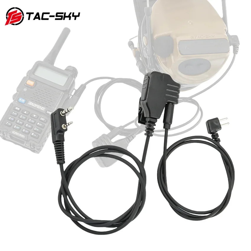 

TAC-SKY Tactical Headset Walkie-talkie Ptt Adapter for COMTA IPSC Tactical Shooting Headphones Hearing Protection Hunt Earmuffs