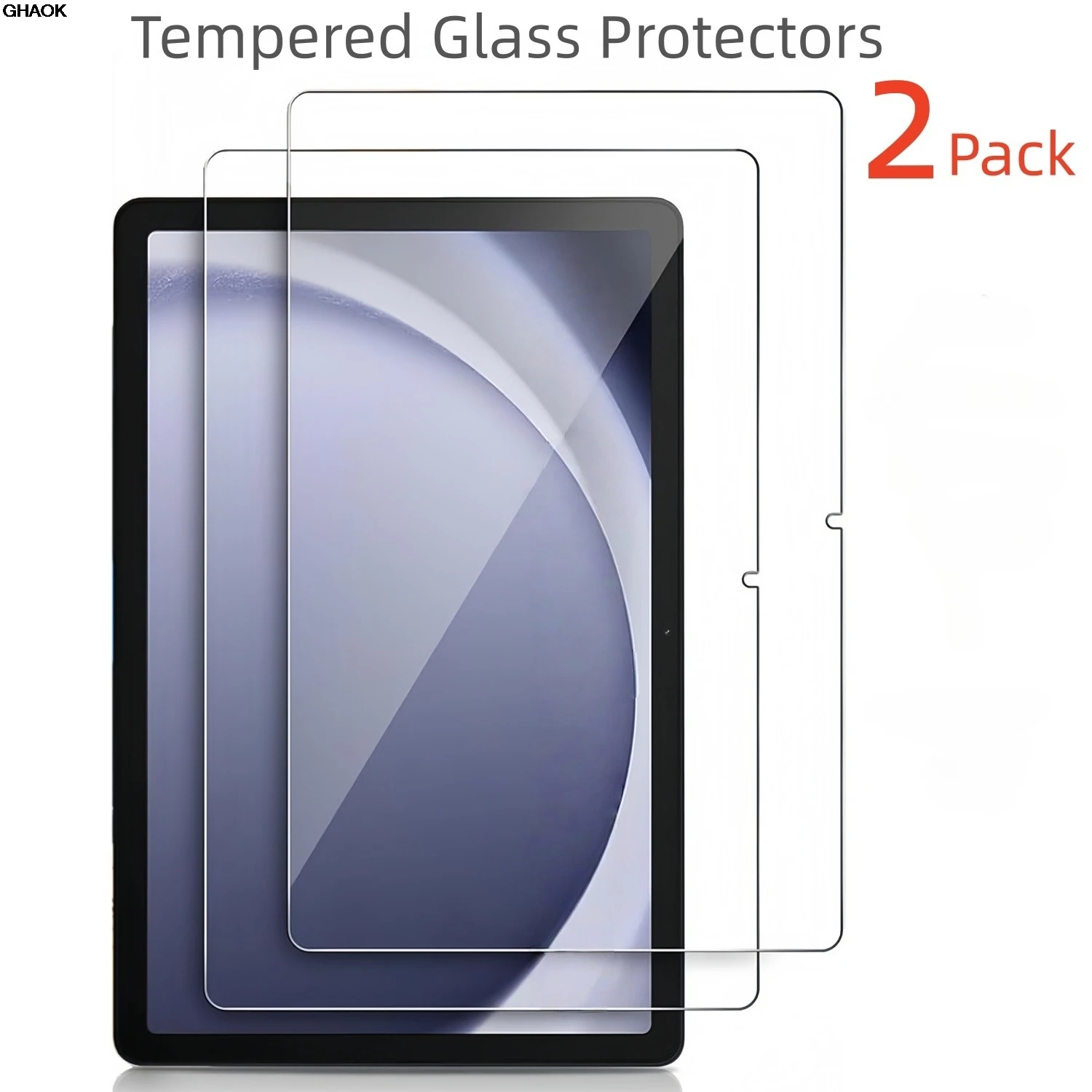 2 Pack Tempered Glass Film for Samsung Galaxy Tab A11+ Plus 2025 Screen Protector Anti-Scratch HD Clear for Galaxy Tab A9+ Plus