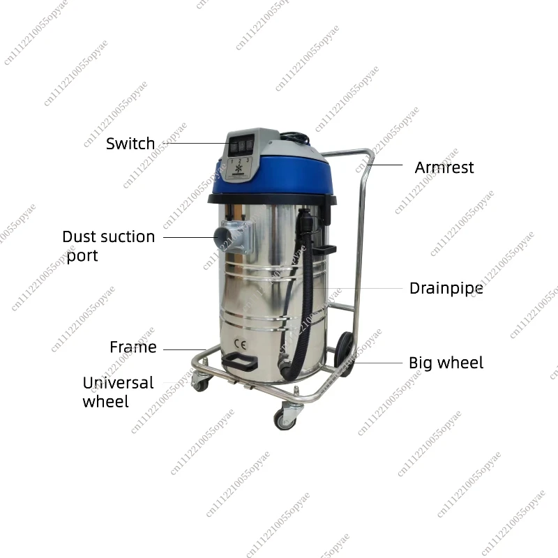 3600W High Power Wet Dry Industrial Vacuum Cleaner | Optional Gutter Cleaning Attachment for Workshop Factory