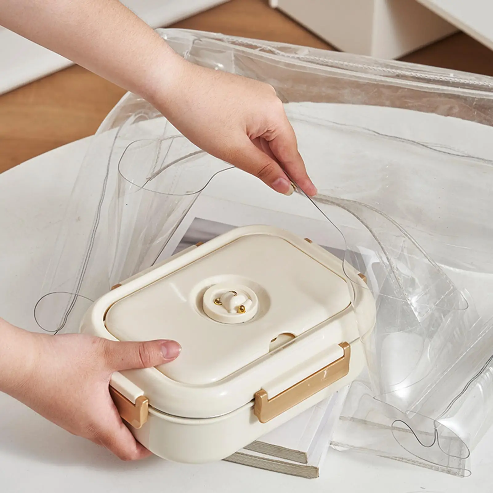 

Metal Lunch Box Compartment Meal Container Leakproof Stainless Steel Lunch Box For Workplace Travel Hiking Camping