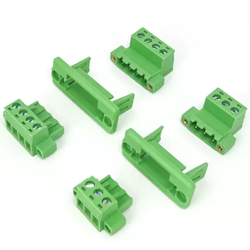 2Set 2EDGWC 5.08mm Panel Mmount Frame Screw Tension Sleeve Plug PCB Terminal Block Connector 2P/3P/4P/5P/6P/8P/9P/10P/12P