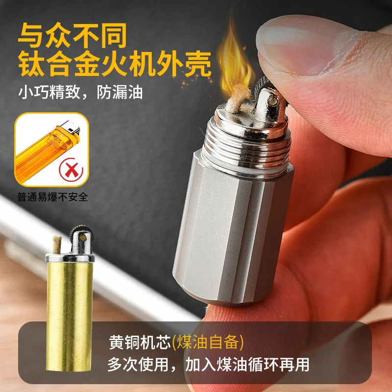 Cross border hot selling titanium alloy high-end storage compartment, waterproof mini pill sealed compartment