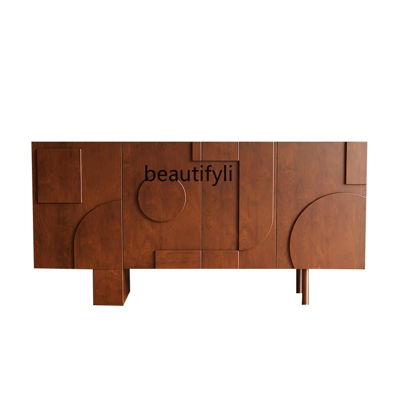 

American retro entrance cabinet, living room wall locker, multi-functional high-end dining side cabinet