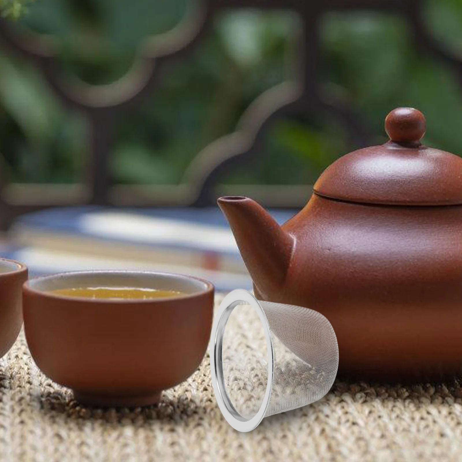 

2pcs Tea Strainer Stainless Steel Mesh Filters for Teapot Strainers Home Office Easy Cleaning Leaf Infuser Pot Replacement