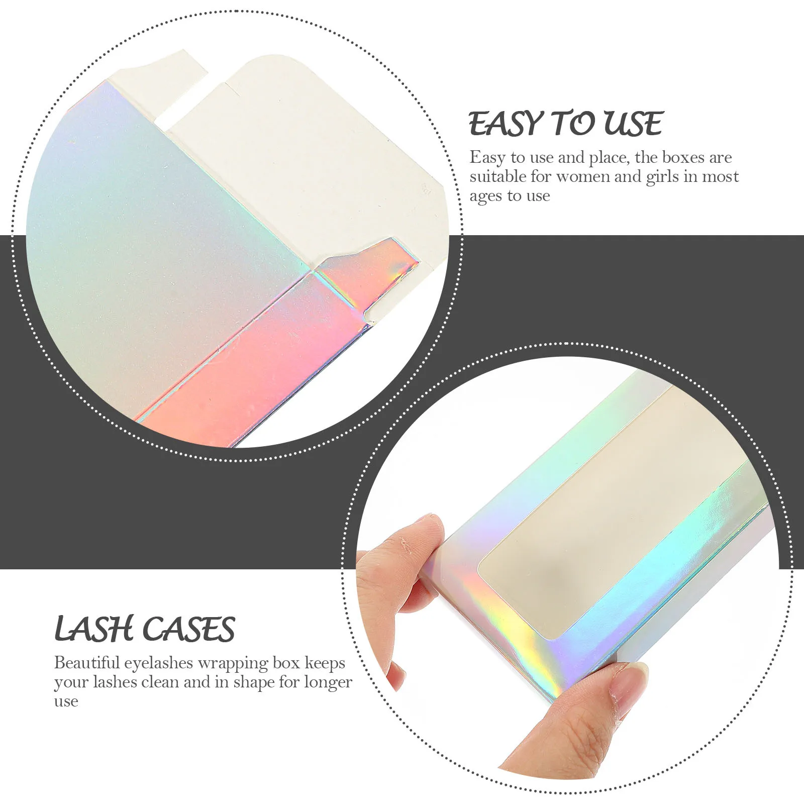 

25Pcs False Eyelash Storage Boxes Colorful Lash Cases Easy Access Organizer Paper Box Lash Cases Eyelash Storage Box