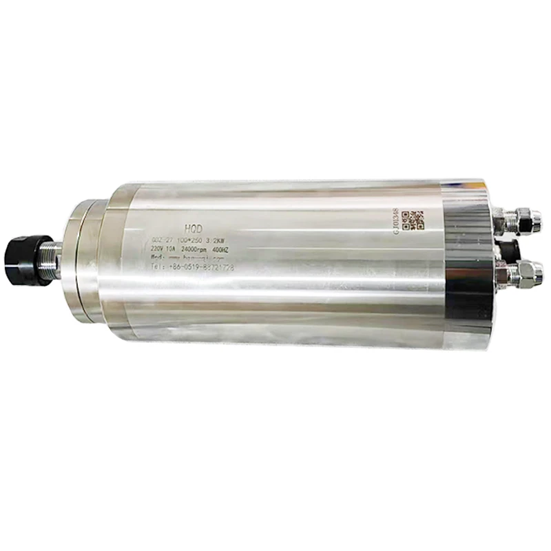 Шпиндель с водяным охлаждением HQD 3,2 кВт диаметром 100 мм для гравировального станка