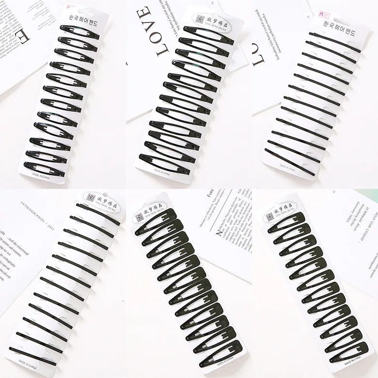 Korean Hair Clips Set Coated BB Clips Water Drop Flat Bangs Hair Pins Non Slip Strong Grip for Women Daily Styling Wholesale