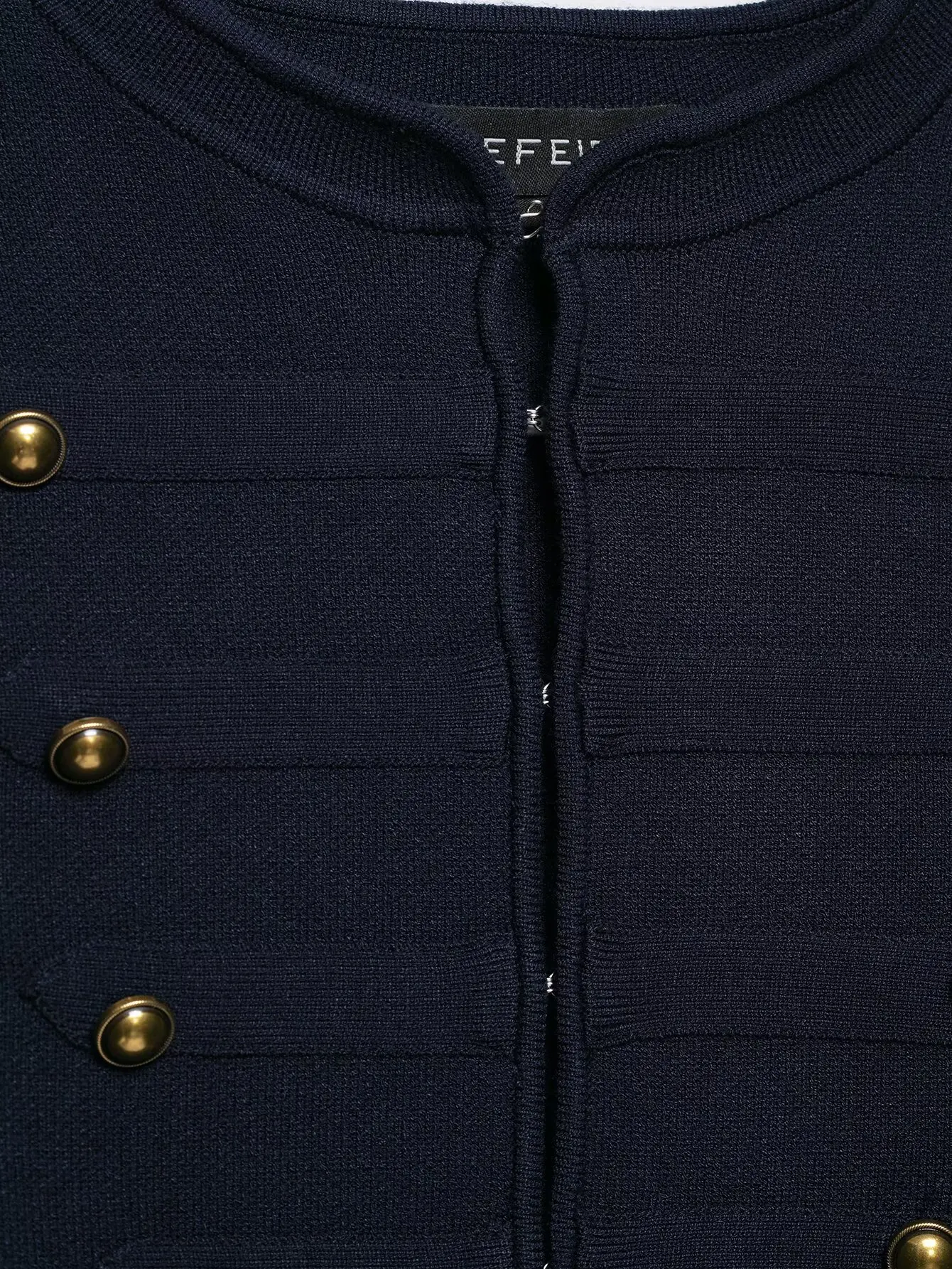HH Elegante Damen-Strickjacke im Militärstil mit Goldknöpfen, Kurze Strickjacke für Frühling und Herbst, Business-Casual Büro-Abschlussfeier-Oberbekleidung – Detail 8