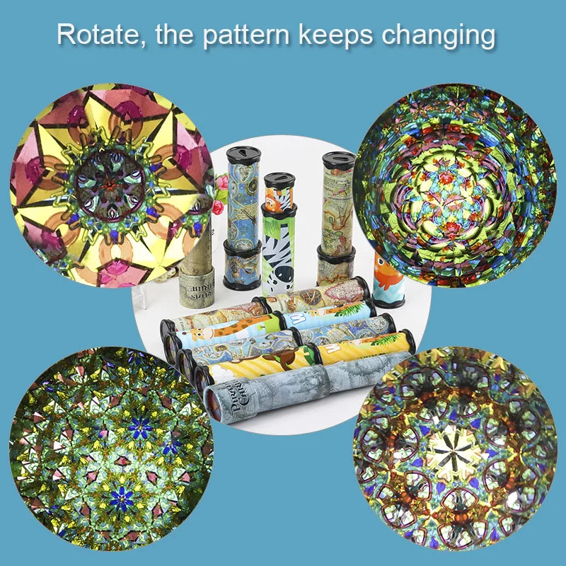 1PCS Skalierbare Rotation Kaleidoskop 30cm Magie Veränderte Einstellbare Phantasie Farbige Welt Spielzeug Für Kinder Klassische Pädagogisches Spielzeug – Detail 4