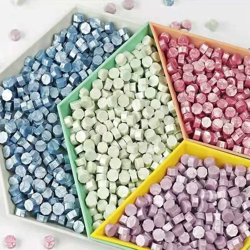 

100Pcs Wax Seal Beads Material Retro Wax Seal Stamp Scrapbook Material Craft Decoration Wedding Birthday Stamp Wax Lacquer Seals